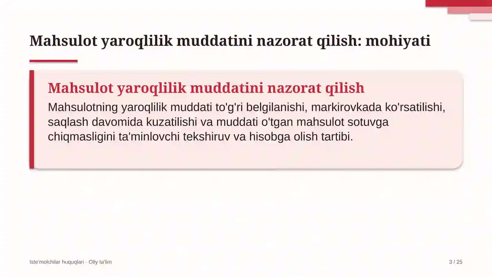 poyabzal ta'mirlash ustaxonalarida mahsulotning yaroqlilik muddatini nazorat qilish 4372 3