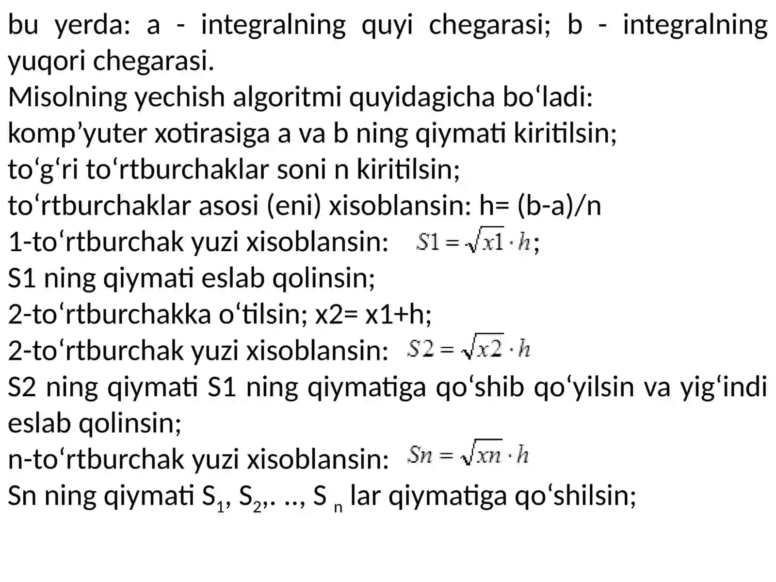 Algoritmning xossalari.Algoritmni tasvirlash usullari 3