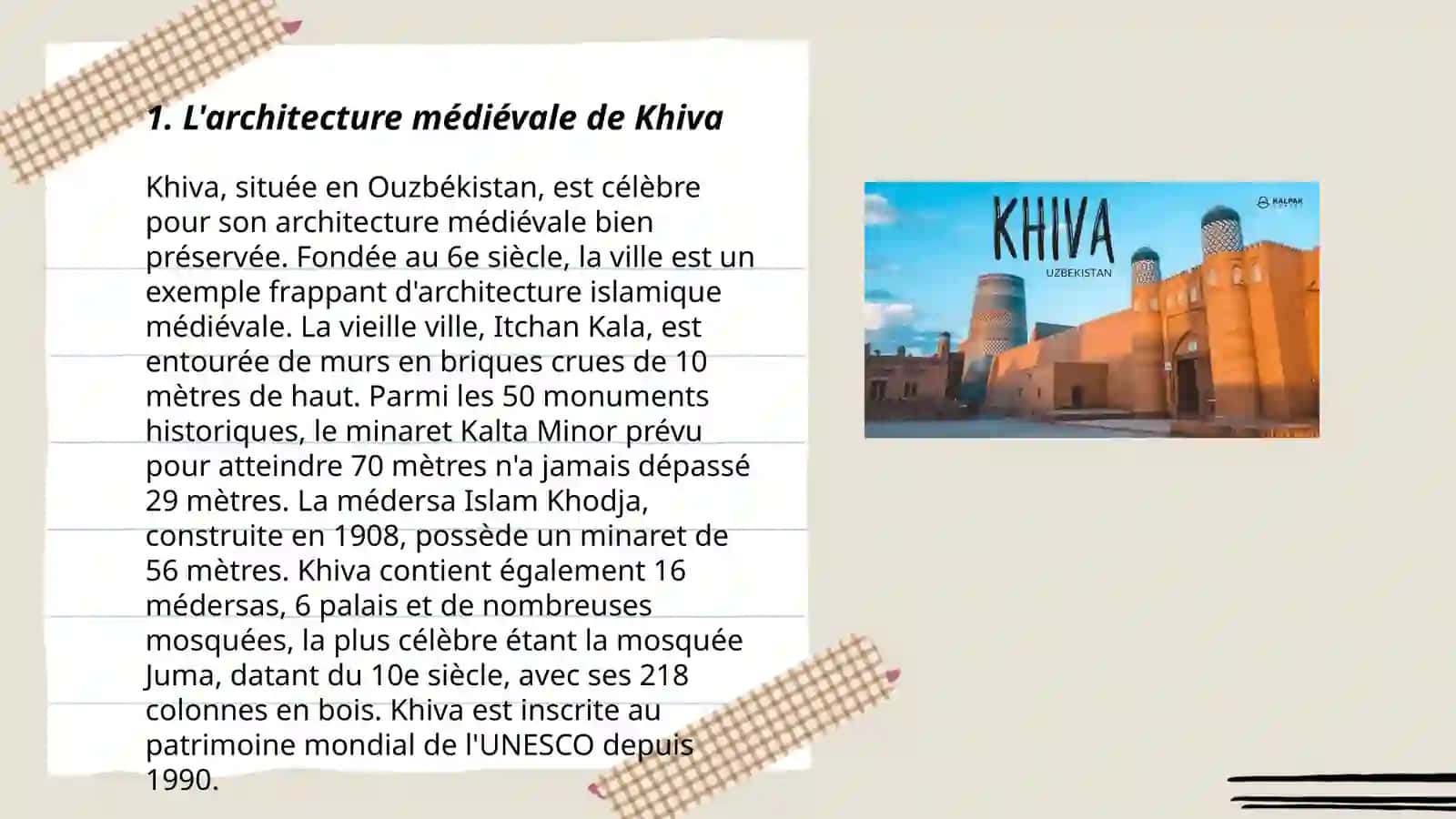 L'architecture médiévale de Khiva 3