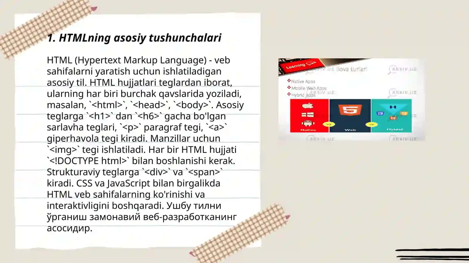 HTML TUSHUNCHASI 3