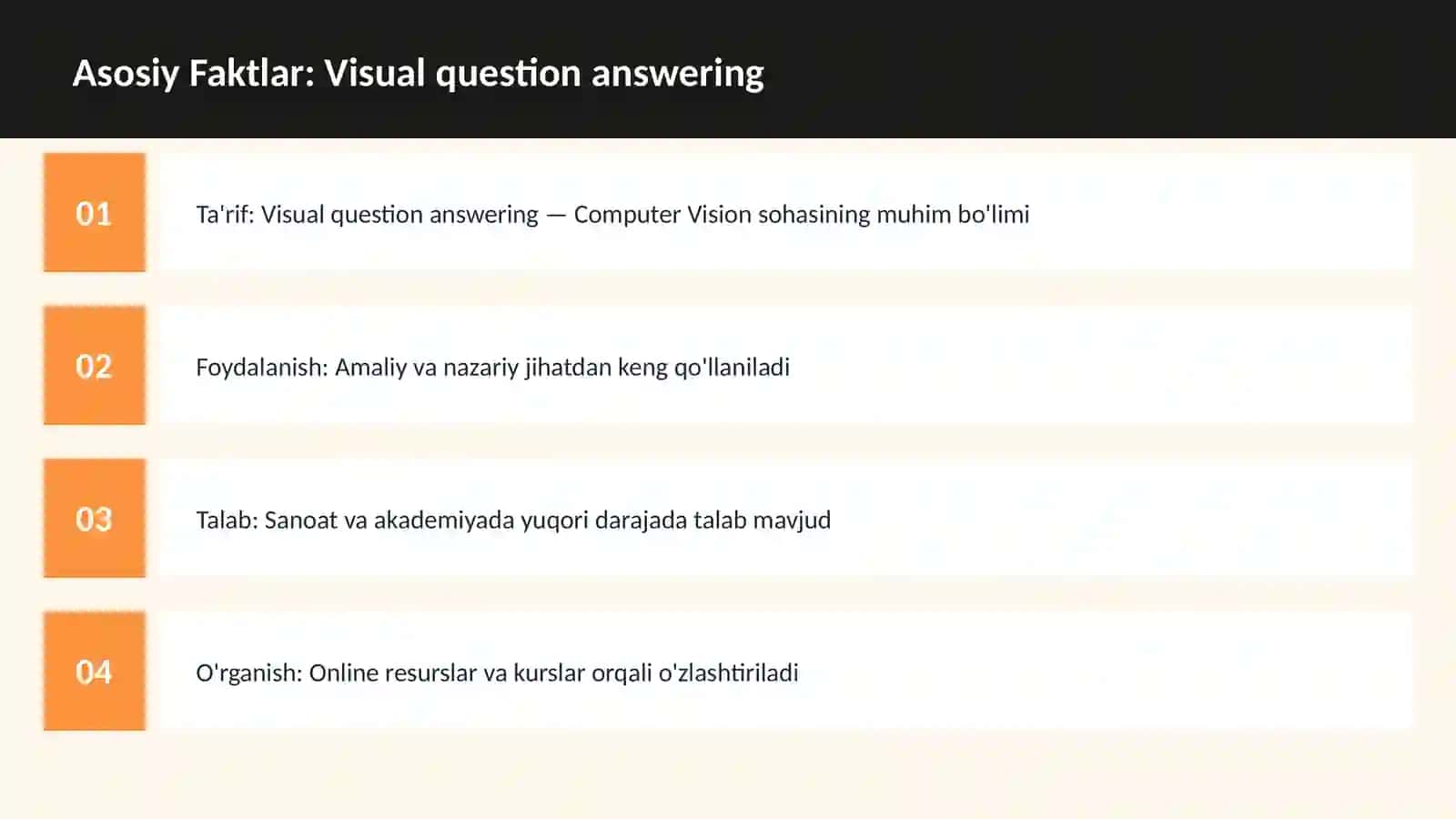 Visual question answering 3