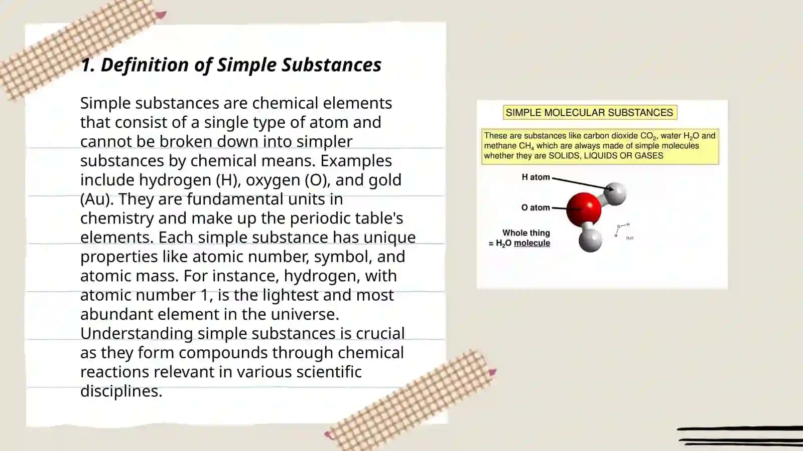 Simple and complex substances 3