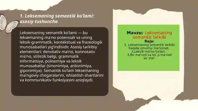 Leksemaning semantik ko‘lami 3