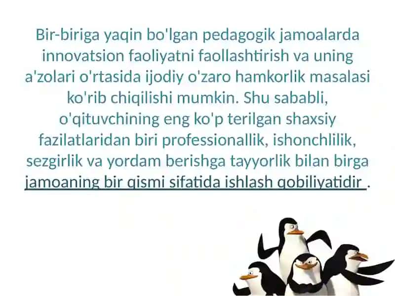 Pedagogik Menejmentda Jamoatuzish va Jamoada Ishlash 3