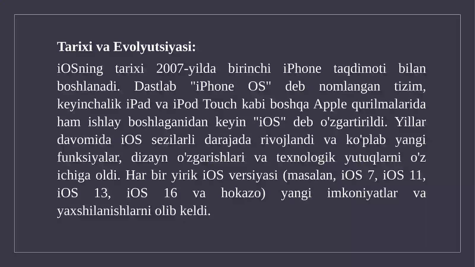 iOS (Apple tizimi) 3