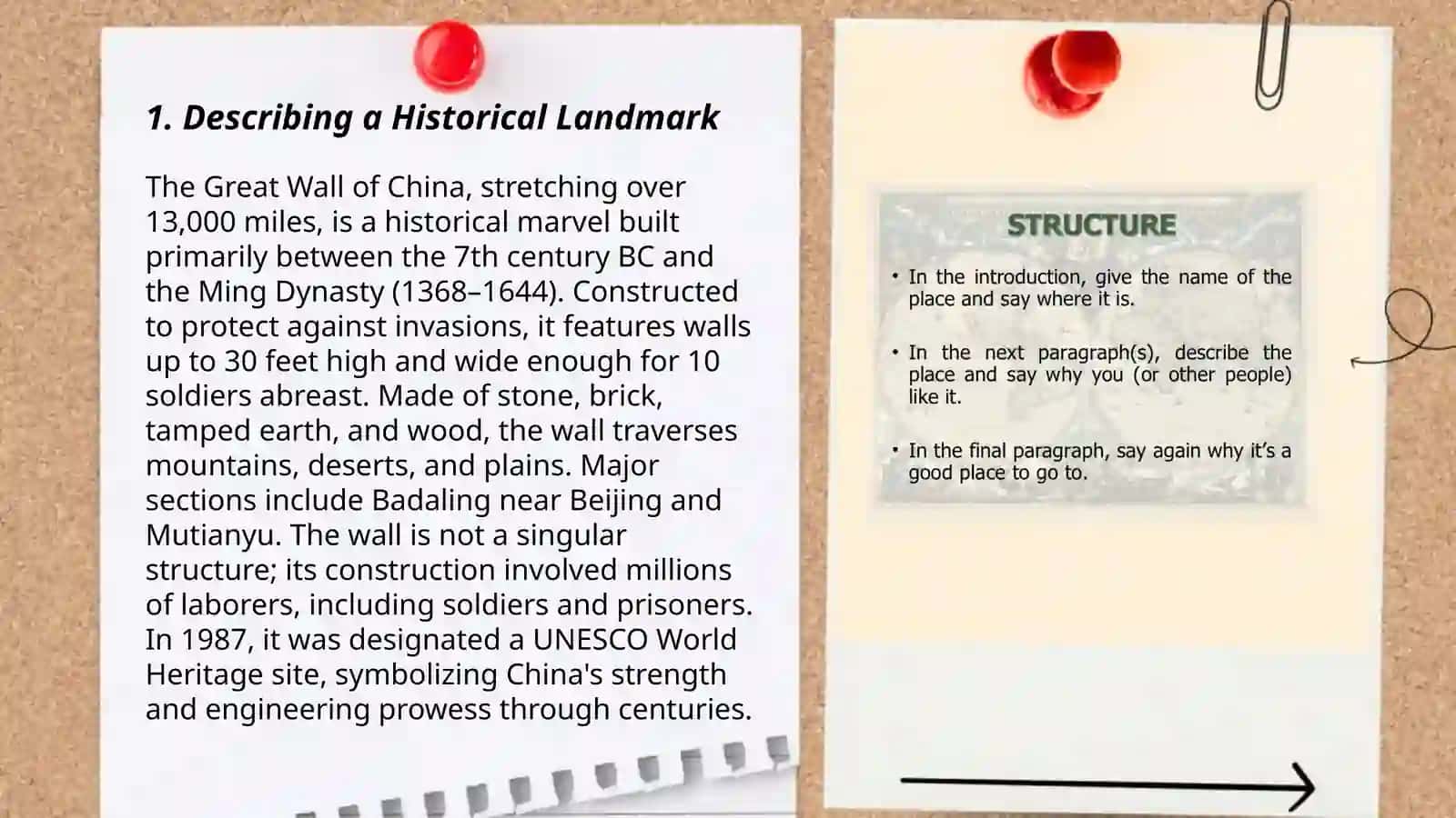 Describing a Historical Landmark 3