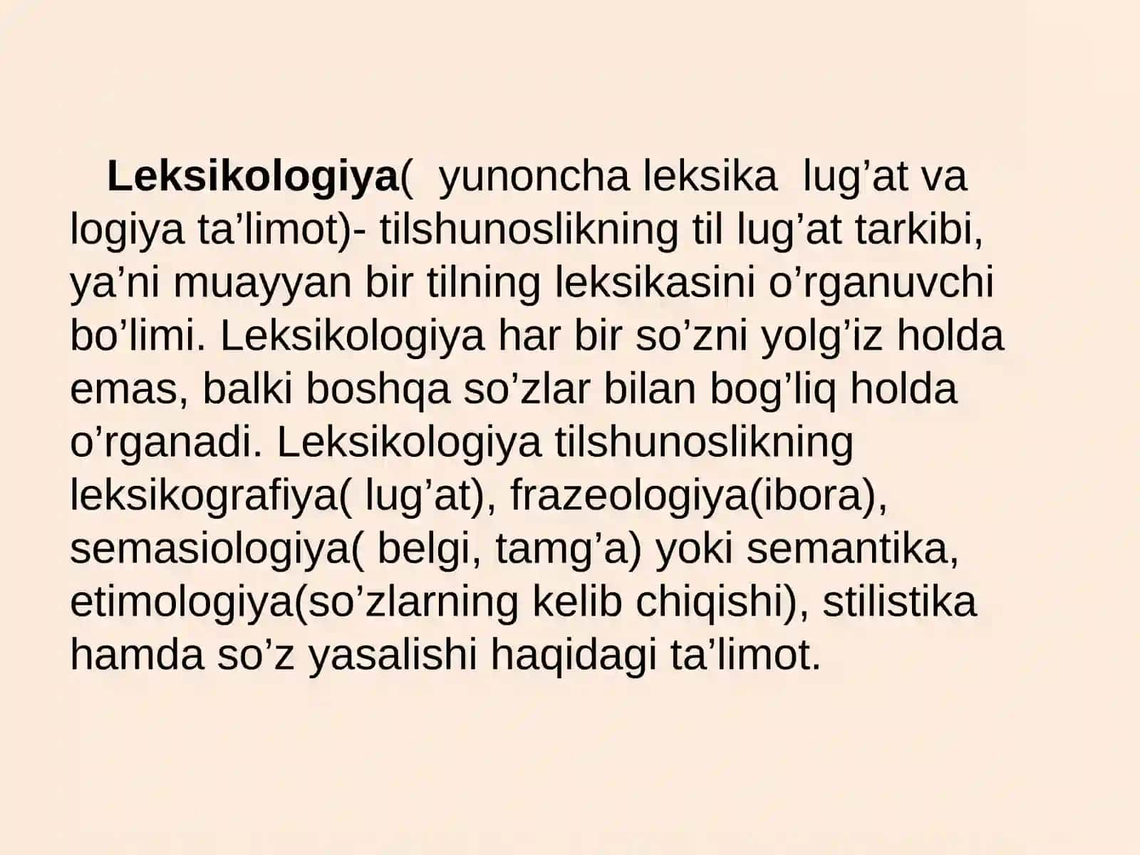 O'zbek tilining leksik qatlamlari 3
