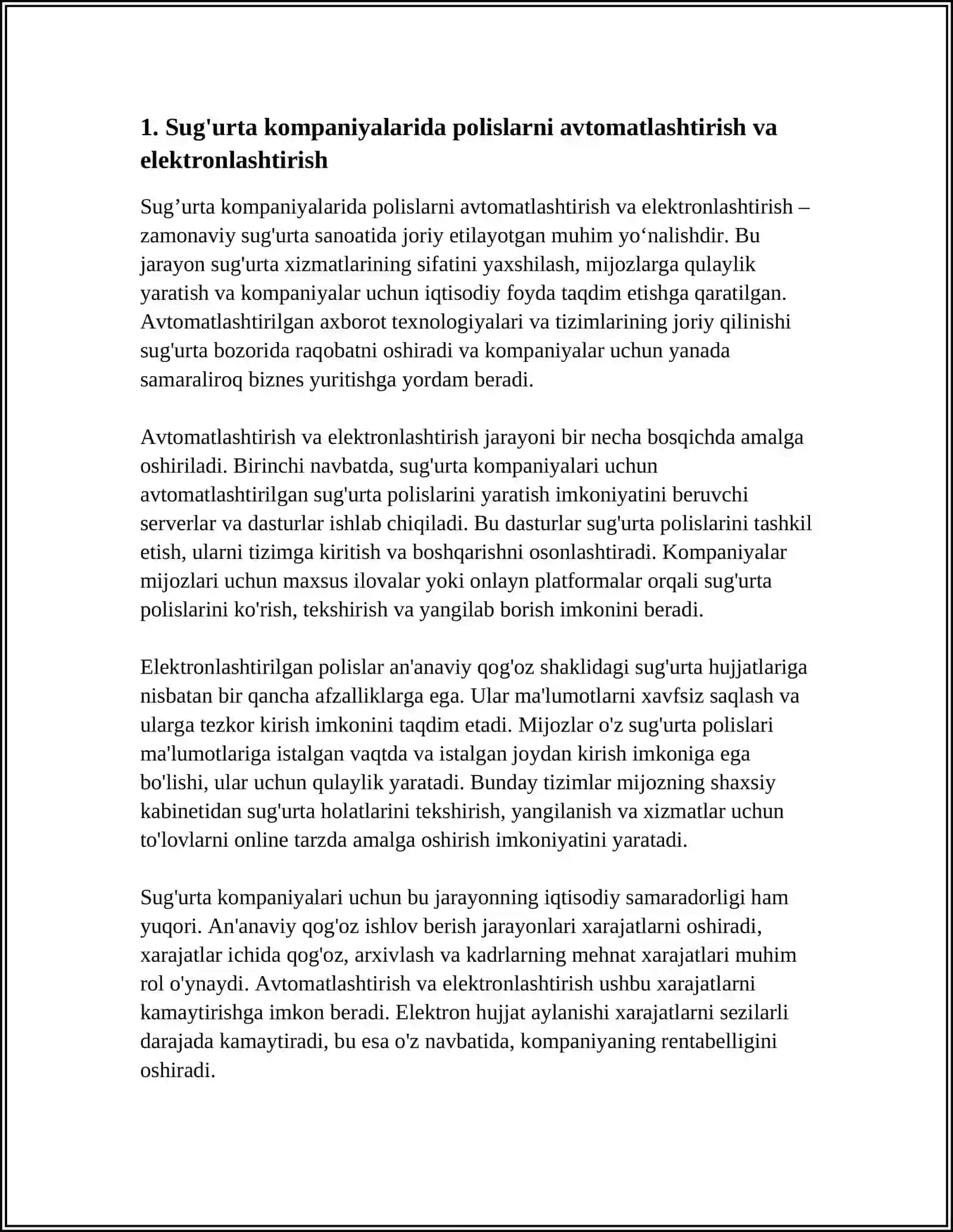 SUG'URTA FAOLIYATIDA AVTOMATLASHTIRILGAN AXBOROT TEXNOLOGIYA VA TIZIMLARINI JORIY QILINISHI 3