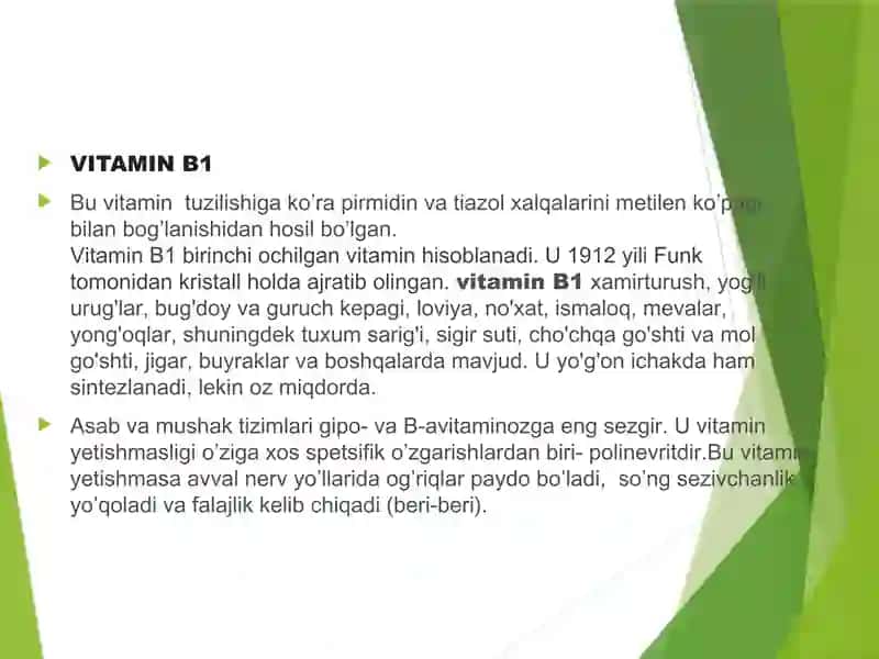 Suvda eriydigan vitaminlar 3
