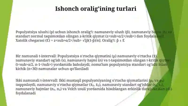 Ishonch oraligi 3