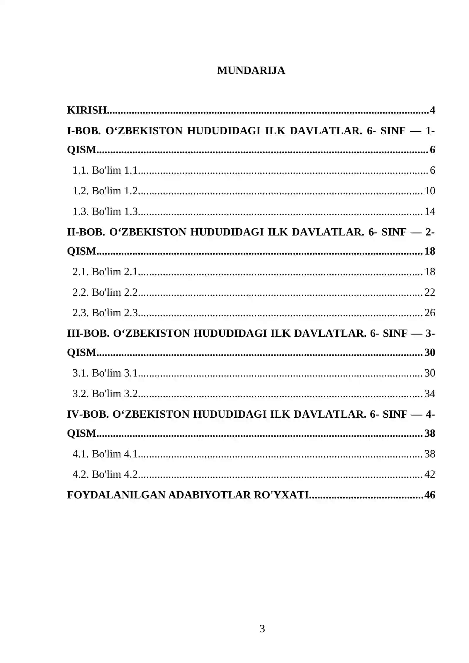O‘ZBEKISTON HUDUDIDAGI ILK DAVLATLAR. 6- SINF 3