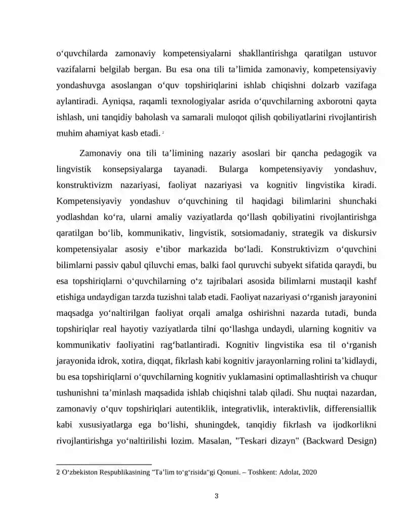 Ona tilidan zamonaviy oʻquv topshiriqlarini ishlab chiqish 3