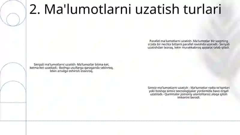 Ma'Lumotlarni Uzatish 3