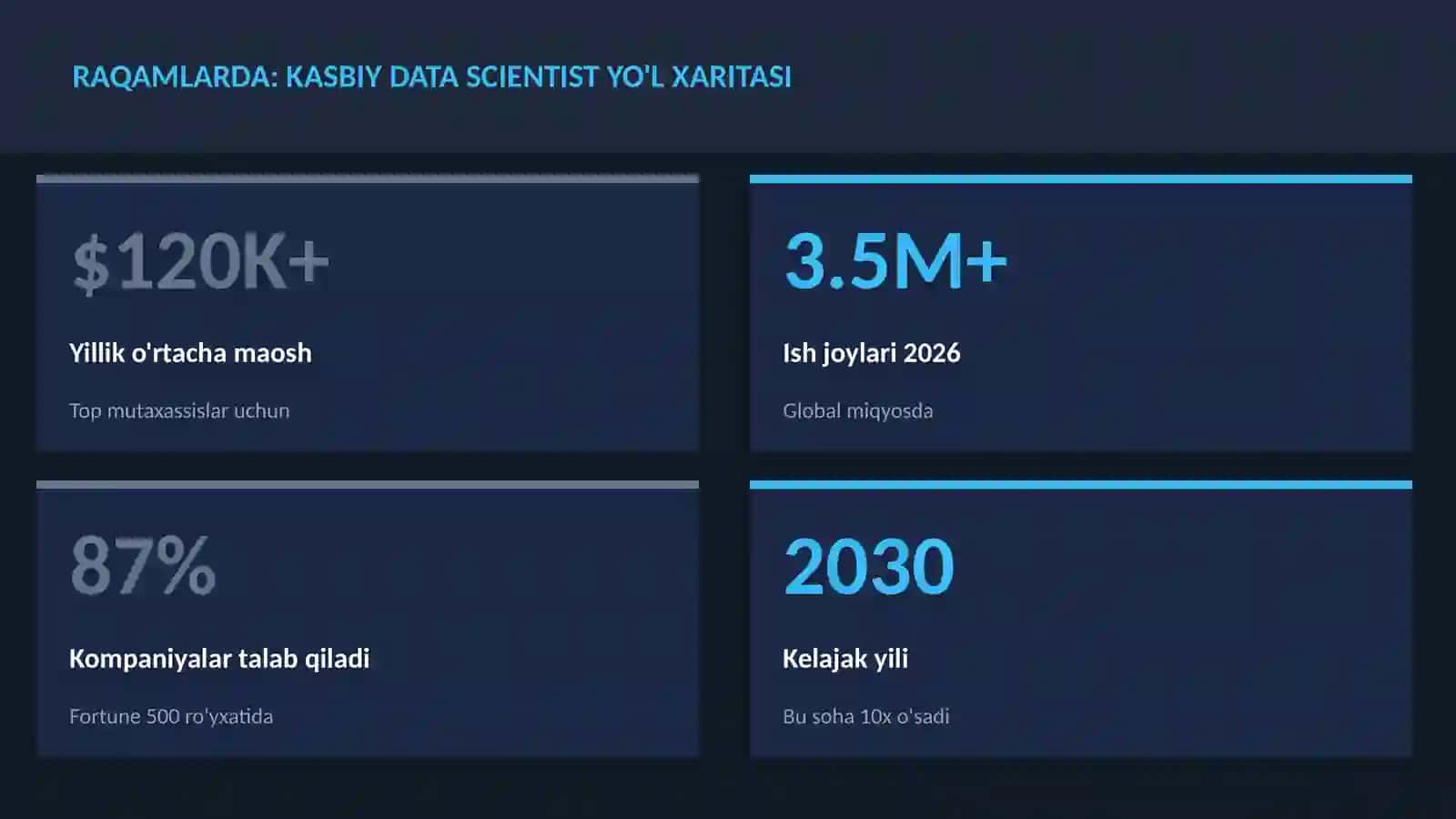 Kasbiy data scientist yo'l xaritasi 3