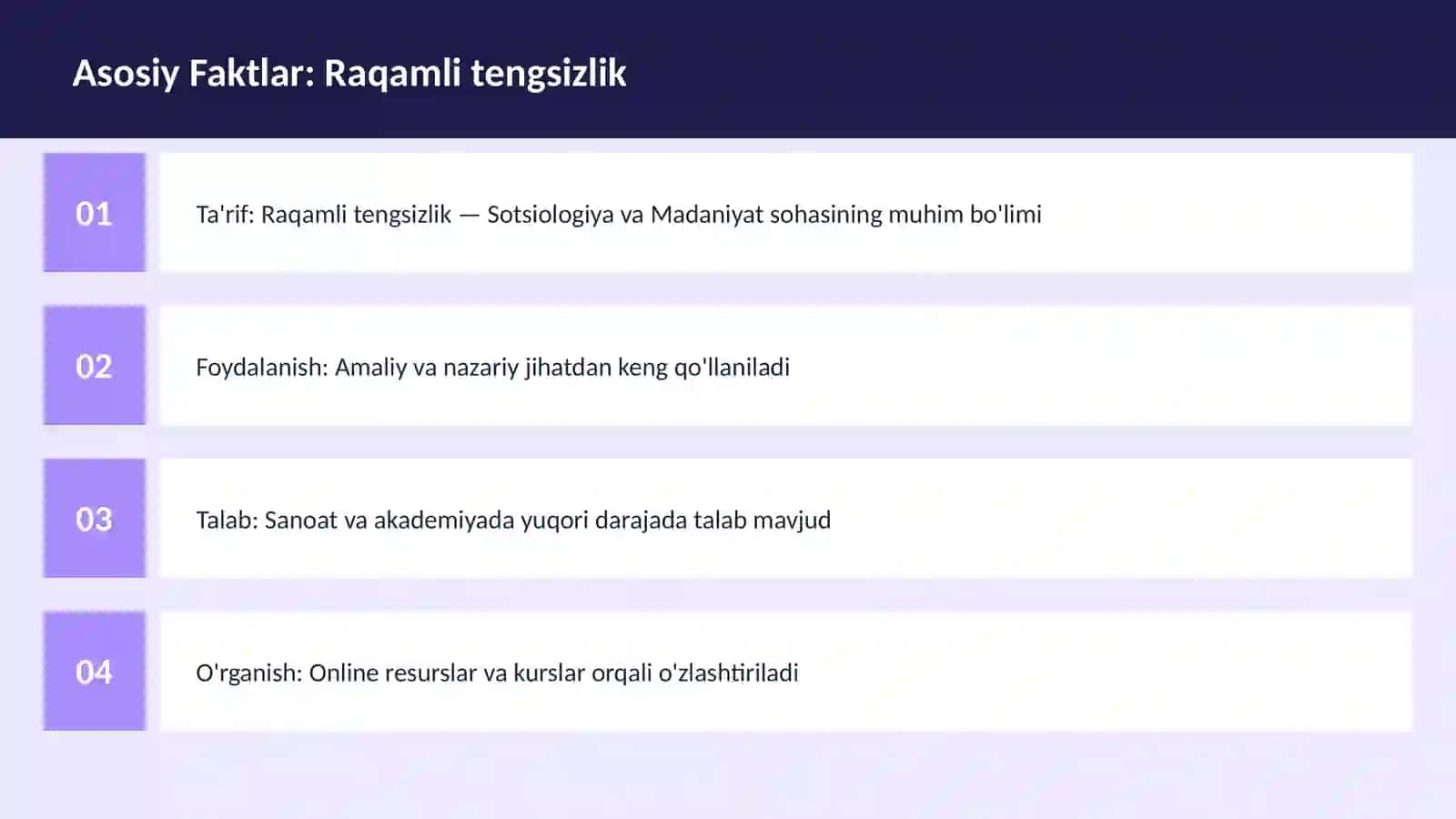 Raqamli tengsizlik 3