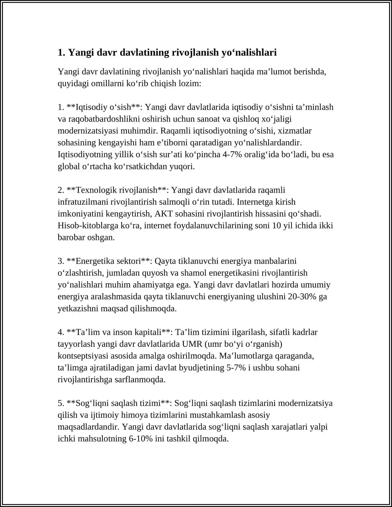 MUSTAQIL ISH Mavzu: ENG YANGI DAVR DAVLATI VA HUQUQI 3