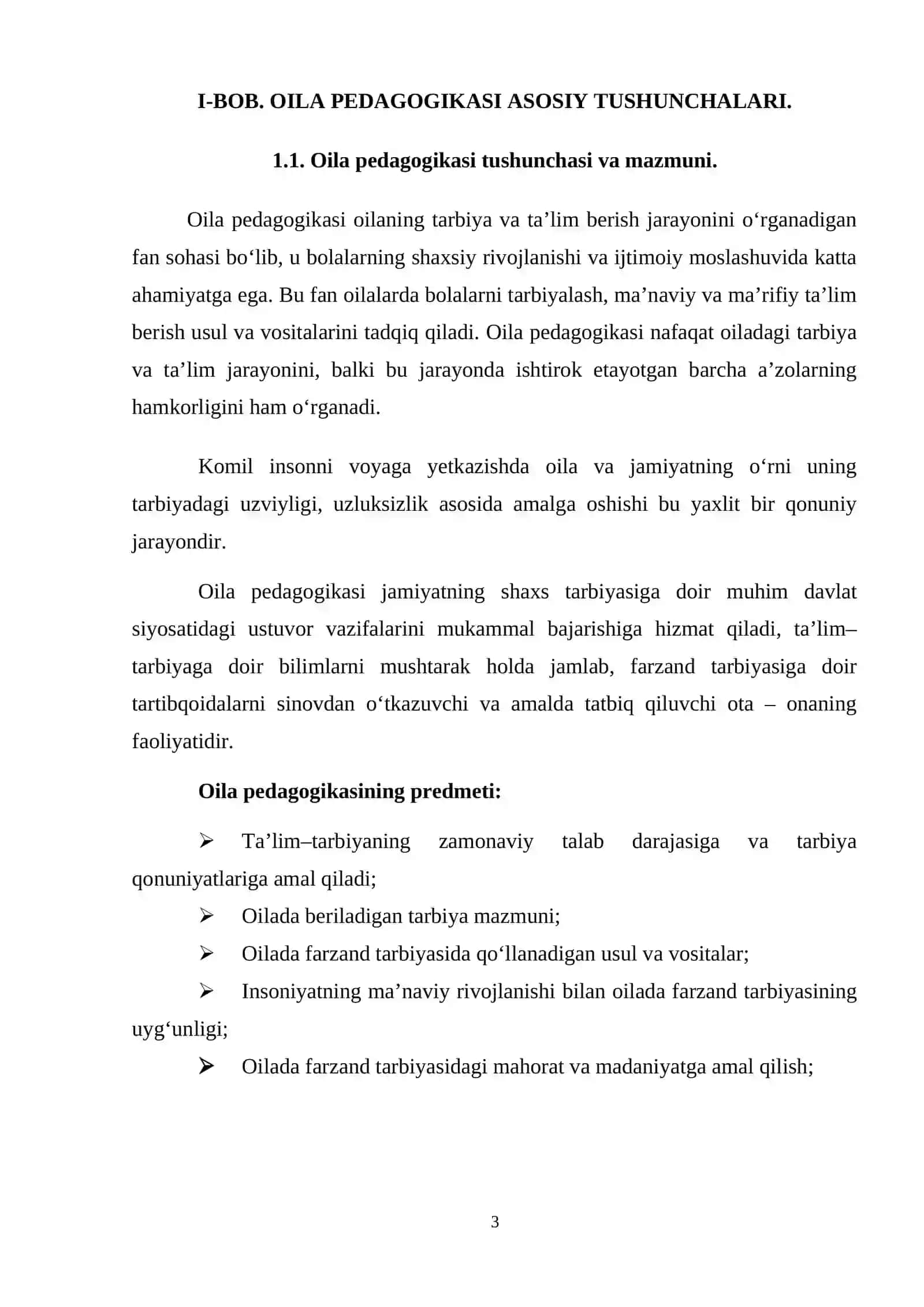 Oila pedagogikasi 3
