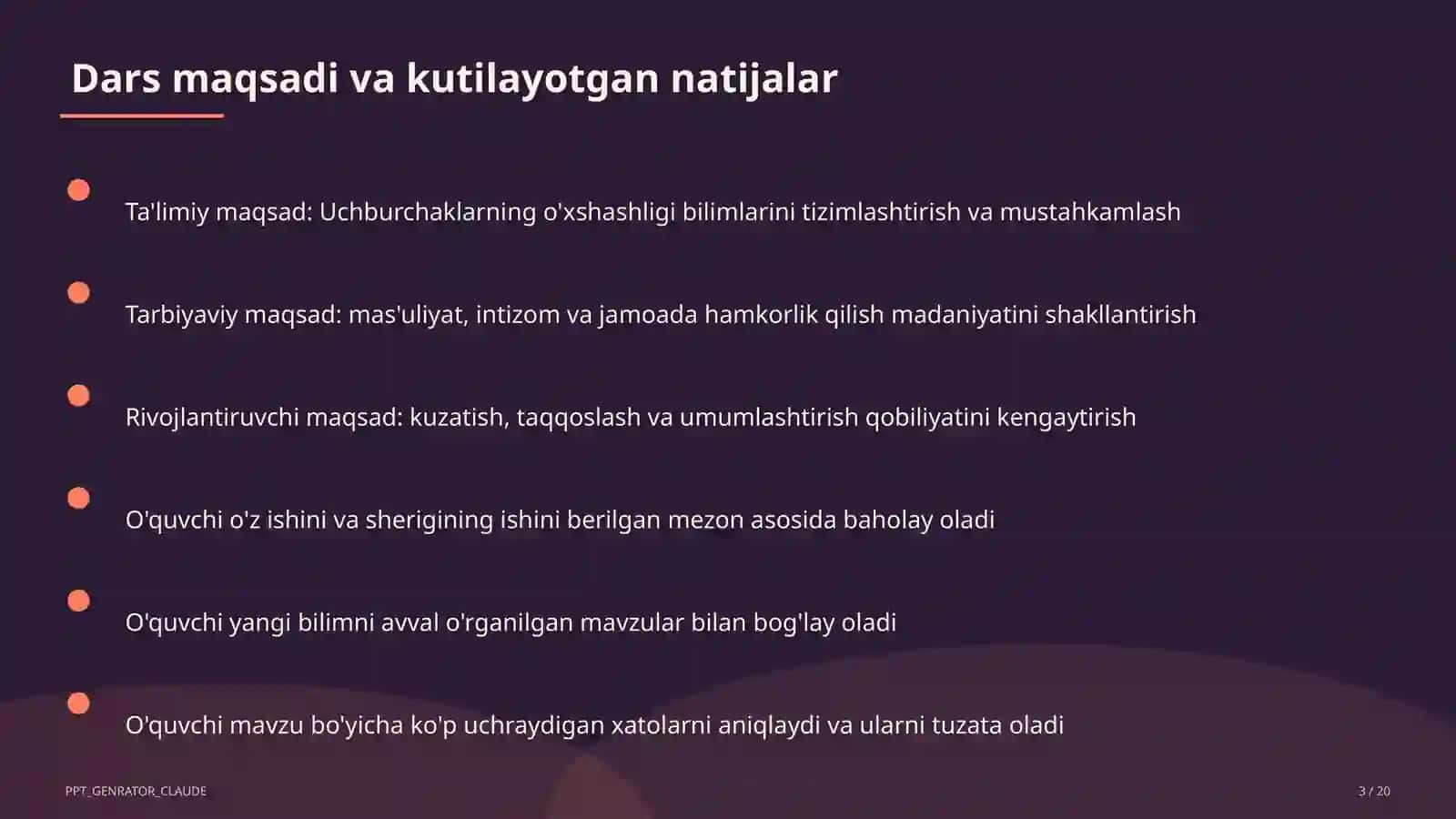 Uchburchaklarning o'xshashligi (8-sinf) 3