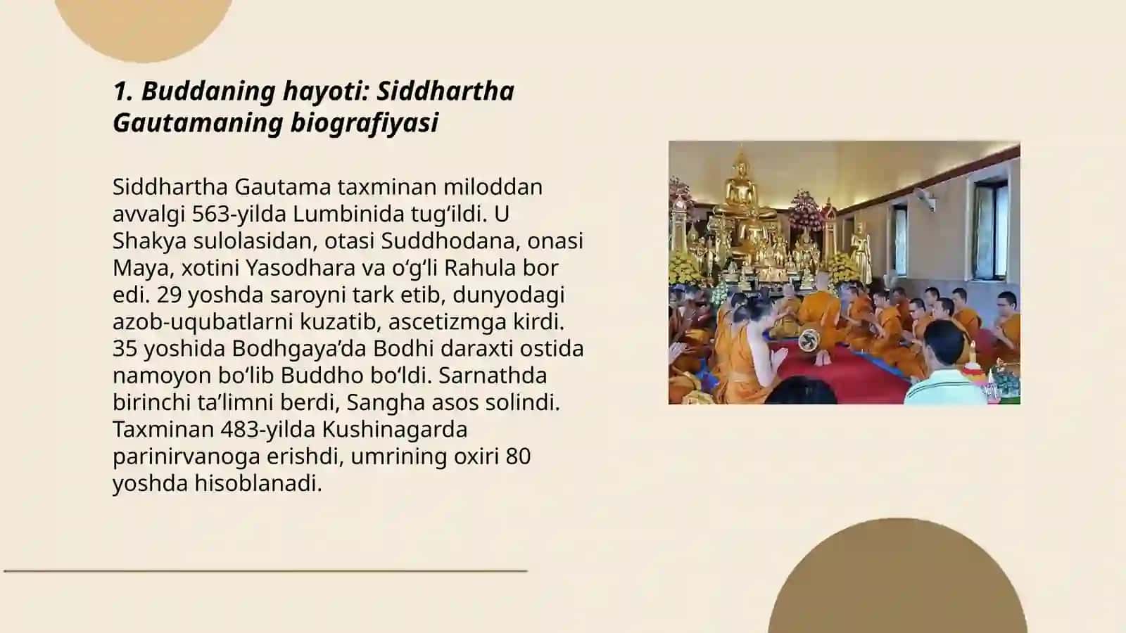 Buddizm tarixi va asosiy gʻoyalari 3
