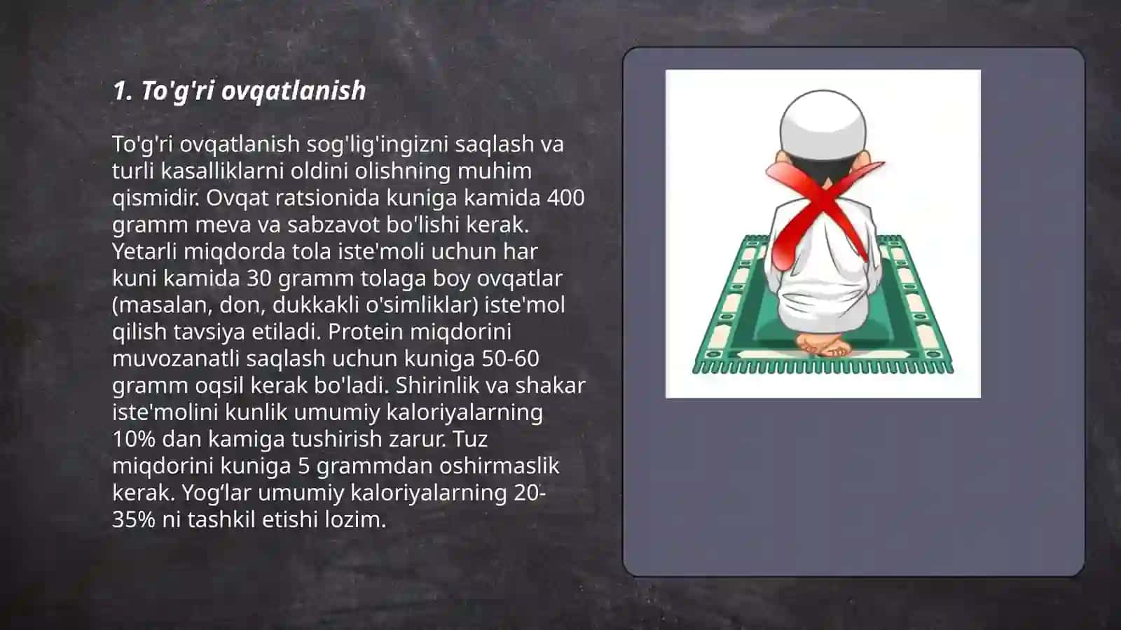Sog’lom yashash tarzi 3