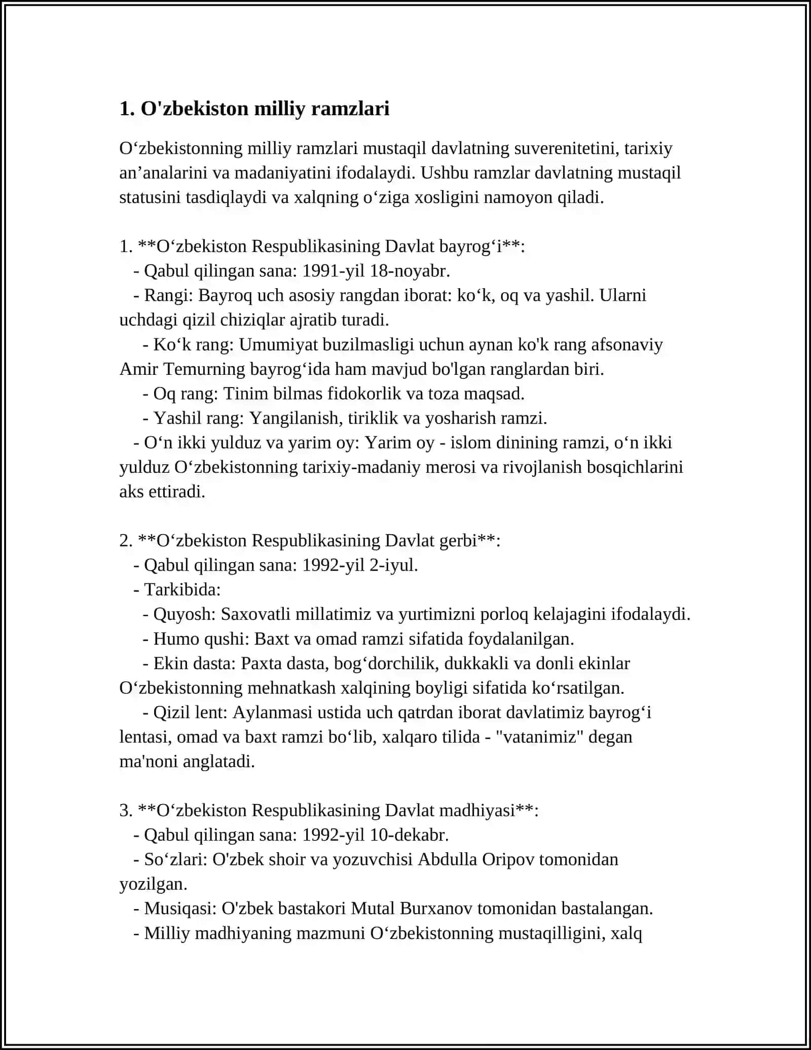 O'zbekiston Respublikasining Davlat bayrog‘i 3