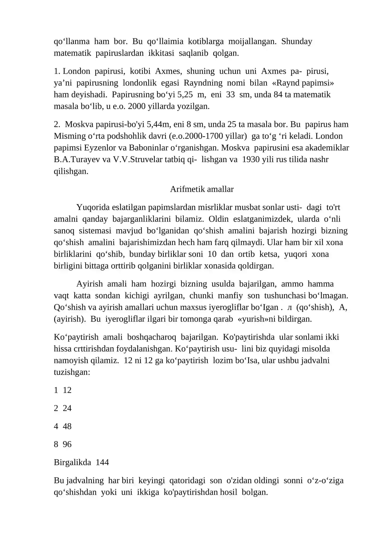 Misr matematikasi 3