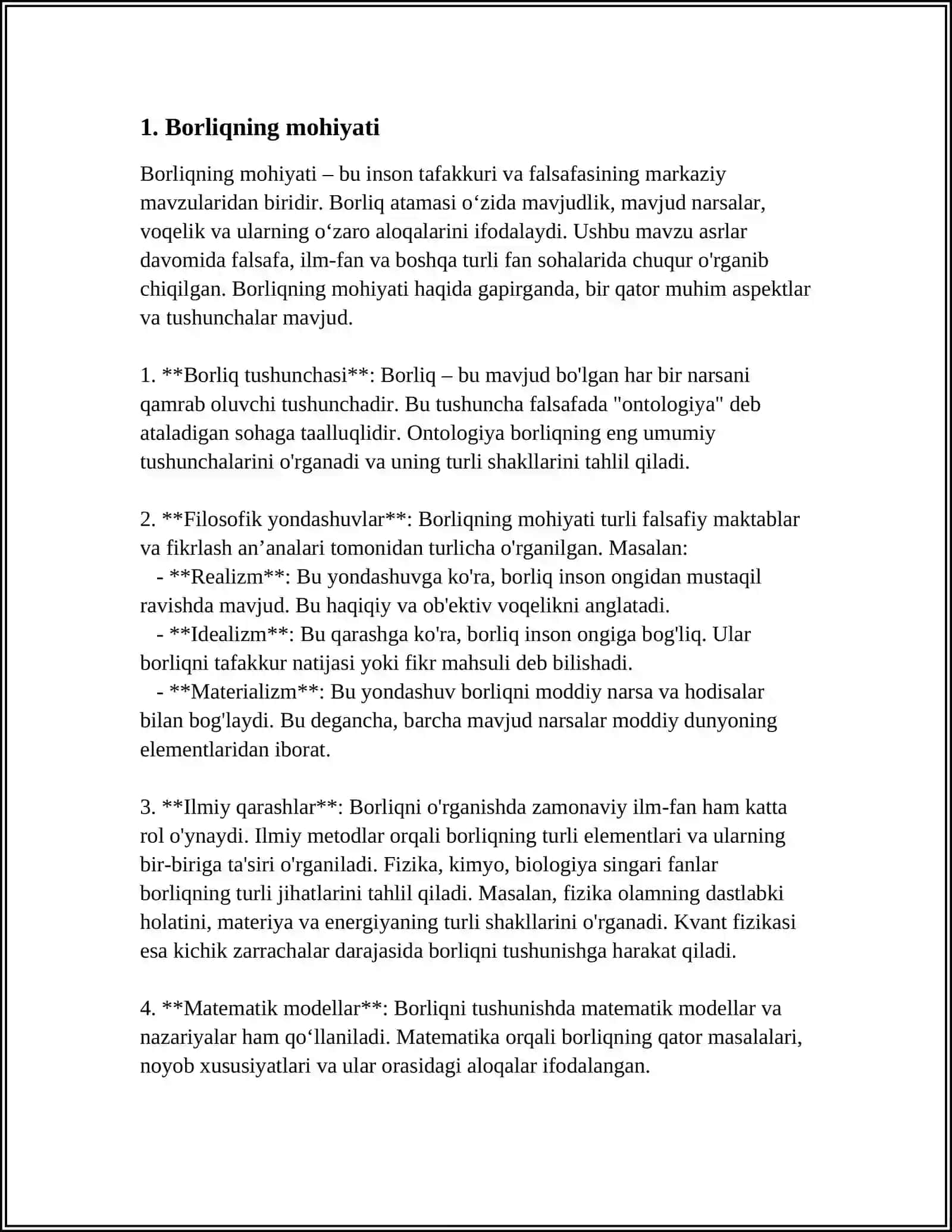 BORLIQ FALSAFASI 3