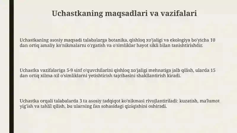 Maktab tajriba uchastkalarida sinfdan tashqari ishlarni rejalashtirish yoʻllari 3