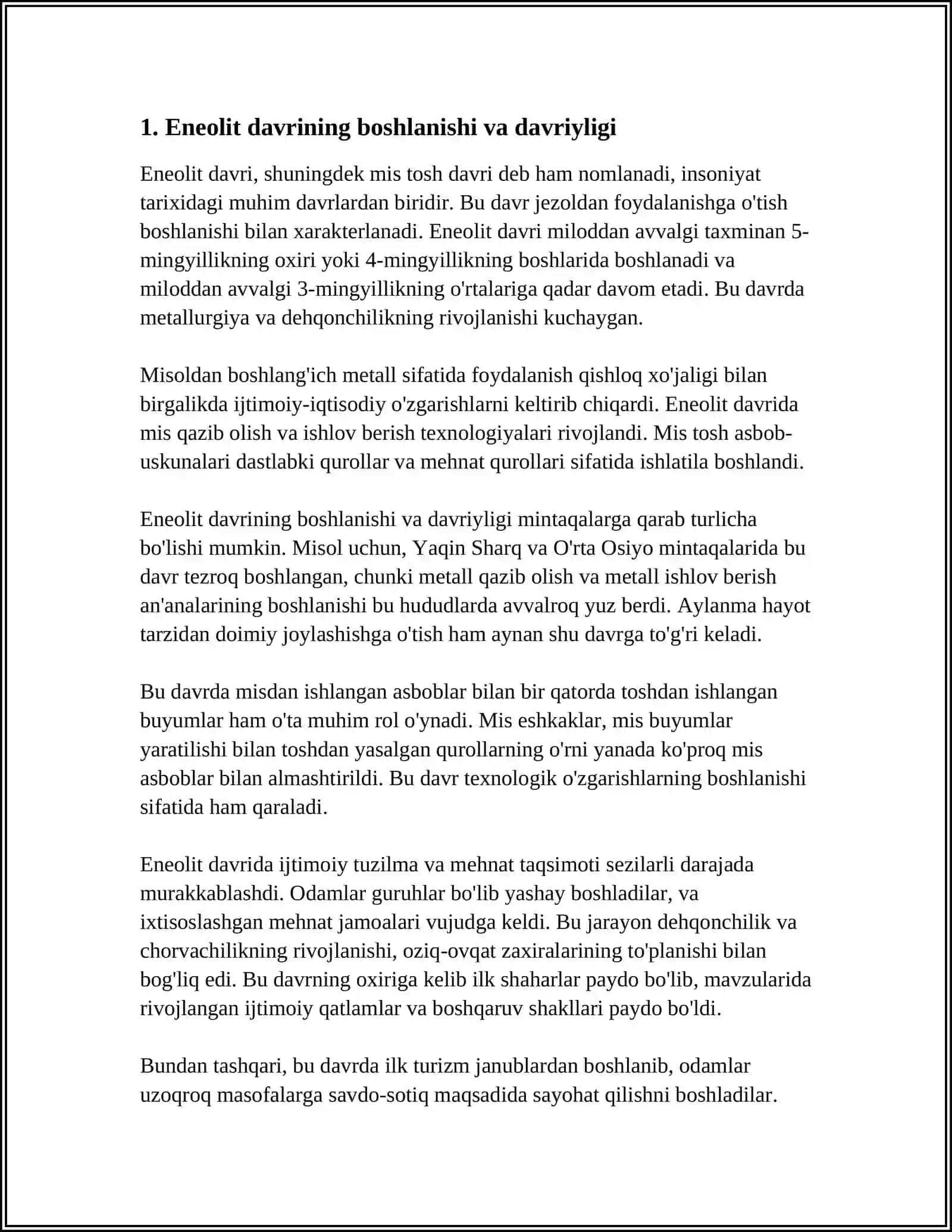 ENEOLIT DAVRI YODGORLIKLRI 3