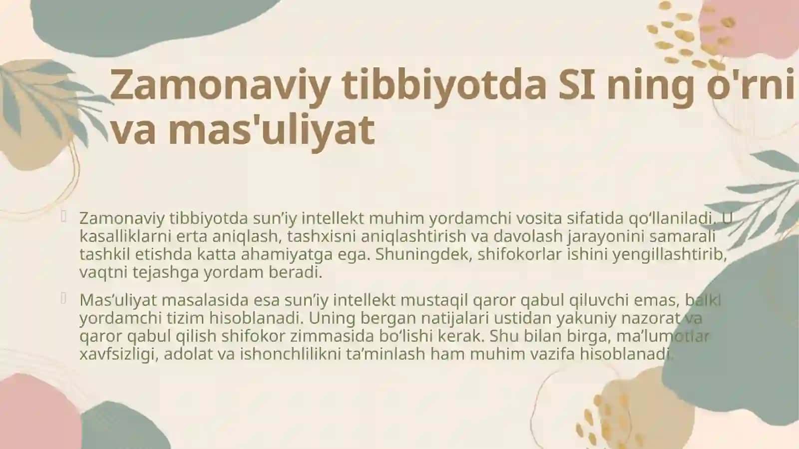 Sun’iy intellektning tibbiyotdagi axloqiy muammolari 3