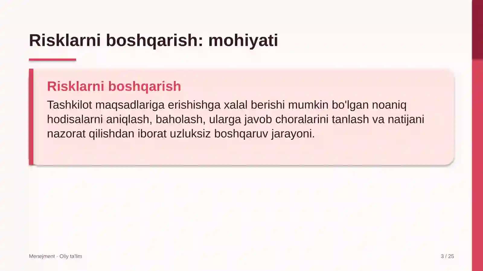 Davlat fuqarolik xizmatida risklarni boshqarish 3
