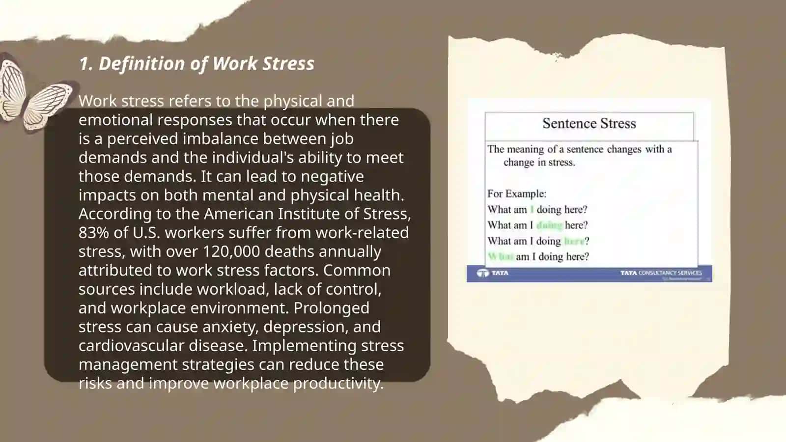 Work stress and sentence stress 3