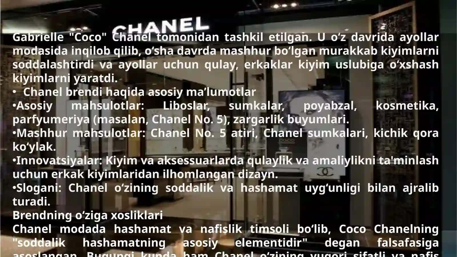 CHANEL MODA KOMPONIYASI HAQIDA 3