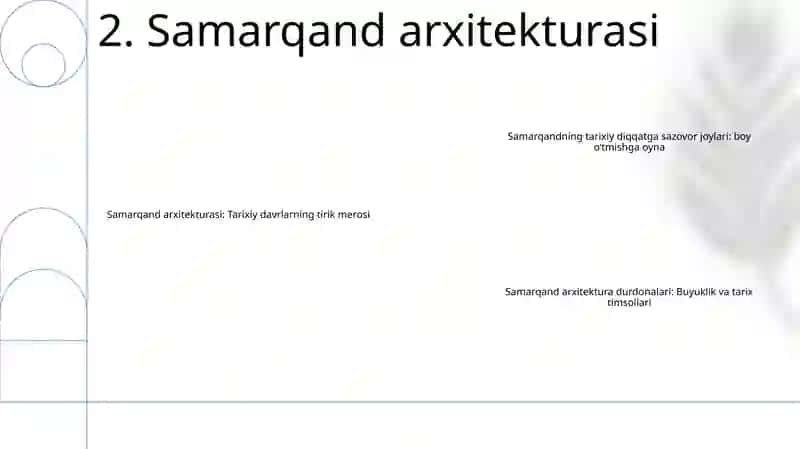 Samarqand Tarixiy Obidalar 3
