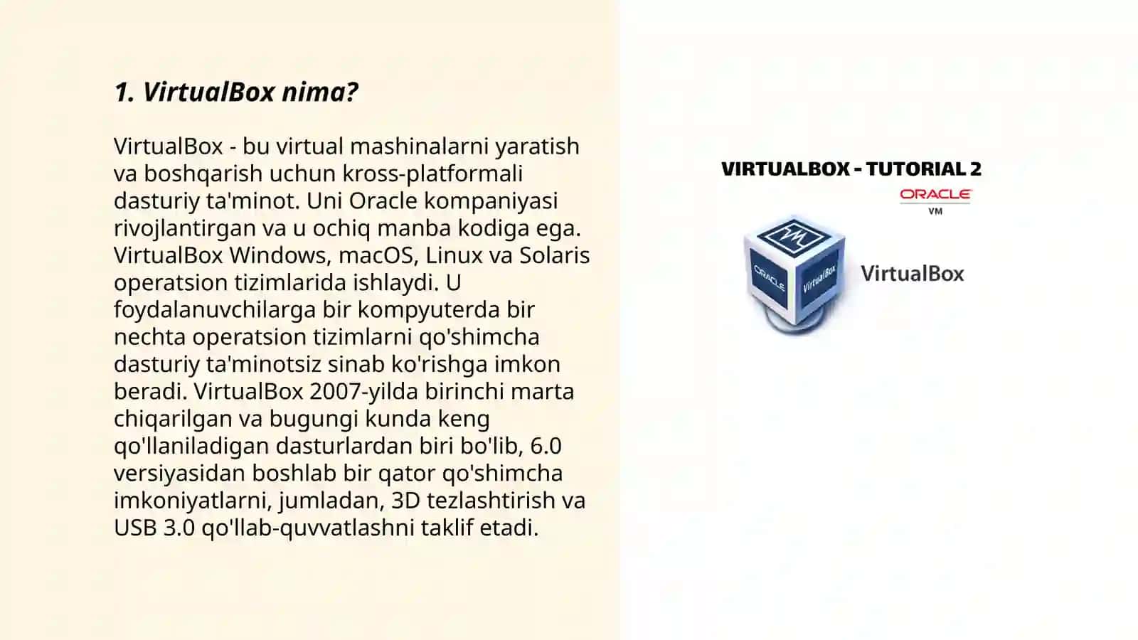 VirtualBox oʻrnatish 3