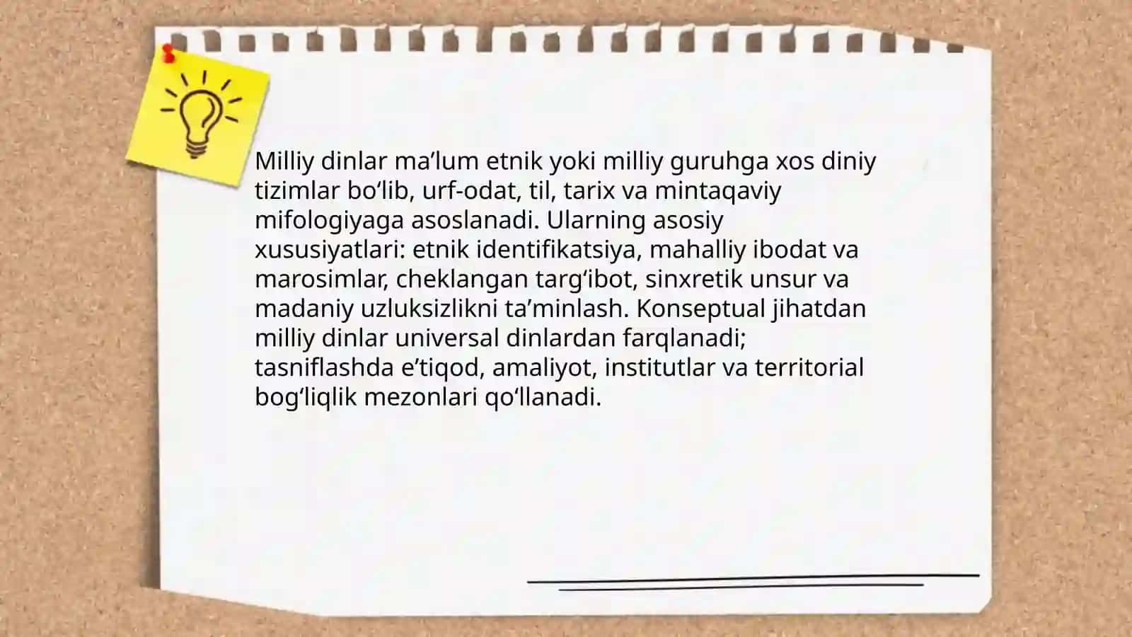 Milliy dinlar 3