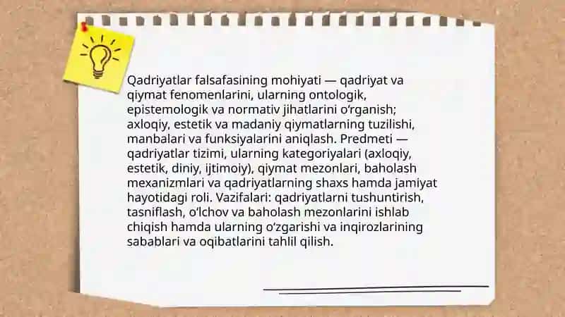 Qadriyatlar falsafasi 3