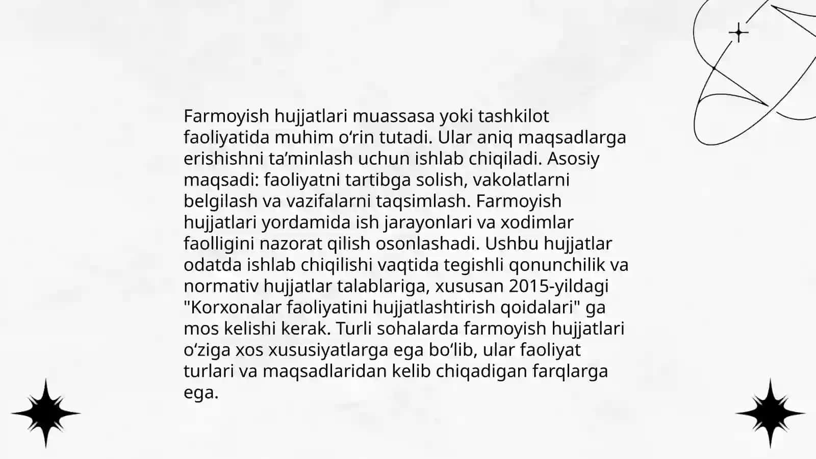 Farmoyish hujjatlari 3
