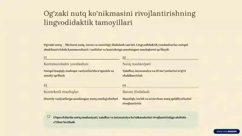 Nutq ko'nikmalari 3