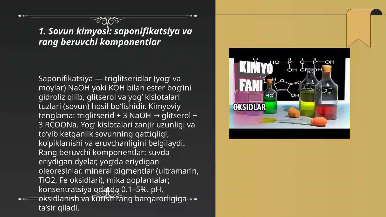 Ranglar tilida kimyo Sovun 3