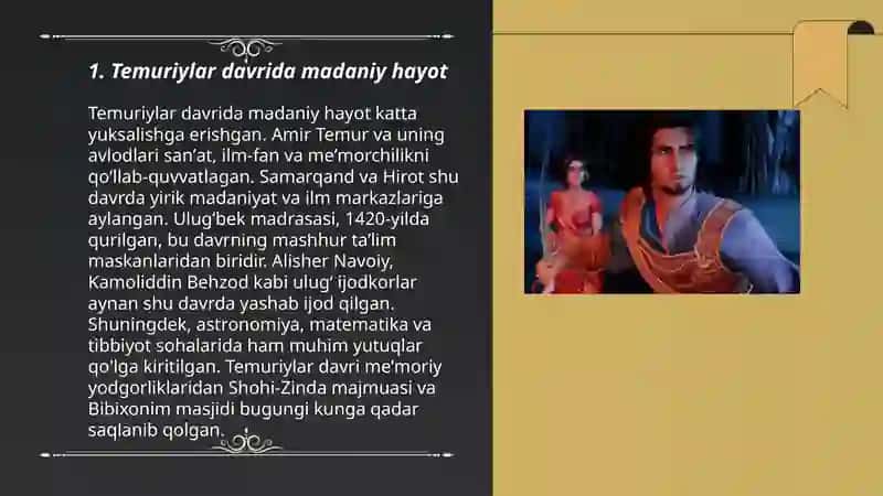 Temuriylar davrida madaniy hayot 3