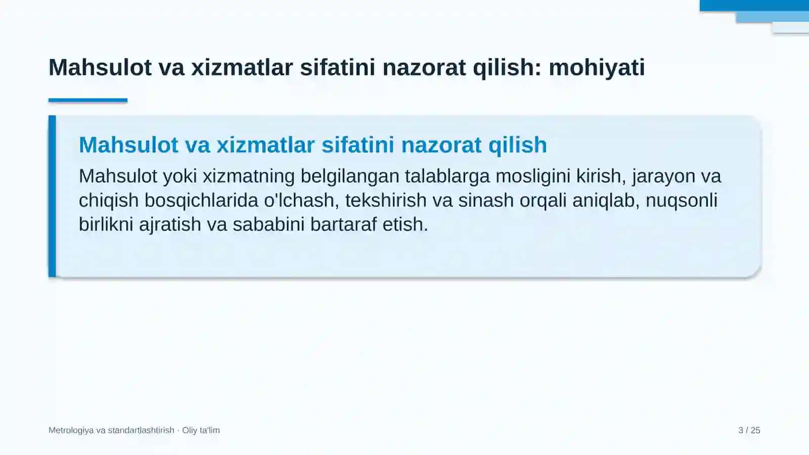 mineral o'g'itlar ishlab chiqarishda mahsulot va xizmatlar sifatini nazorat qilish 1248 3