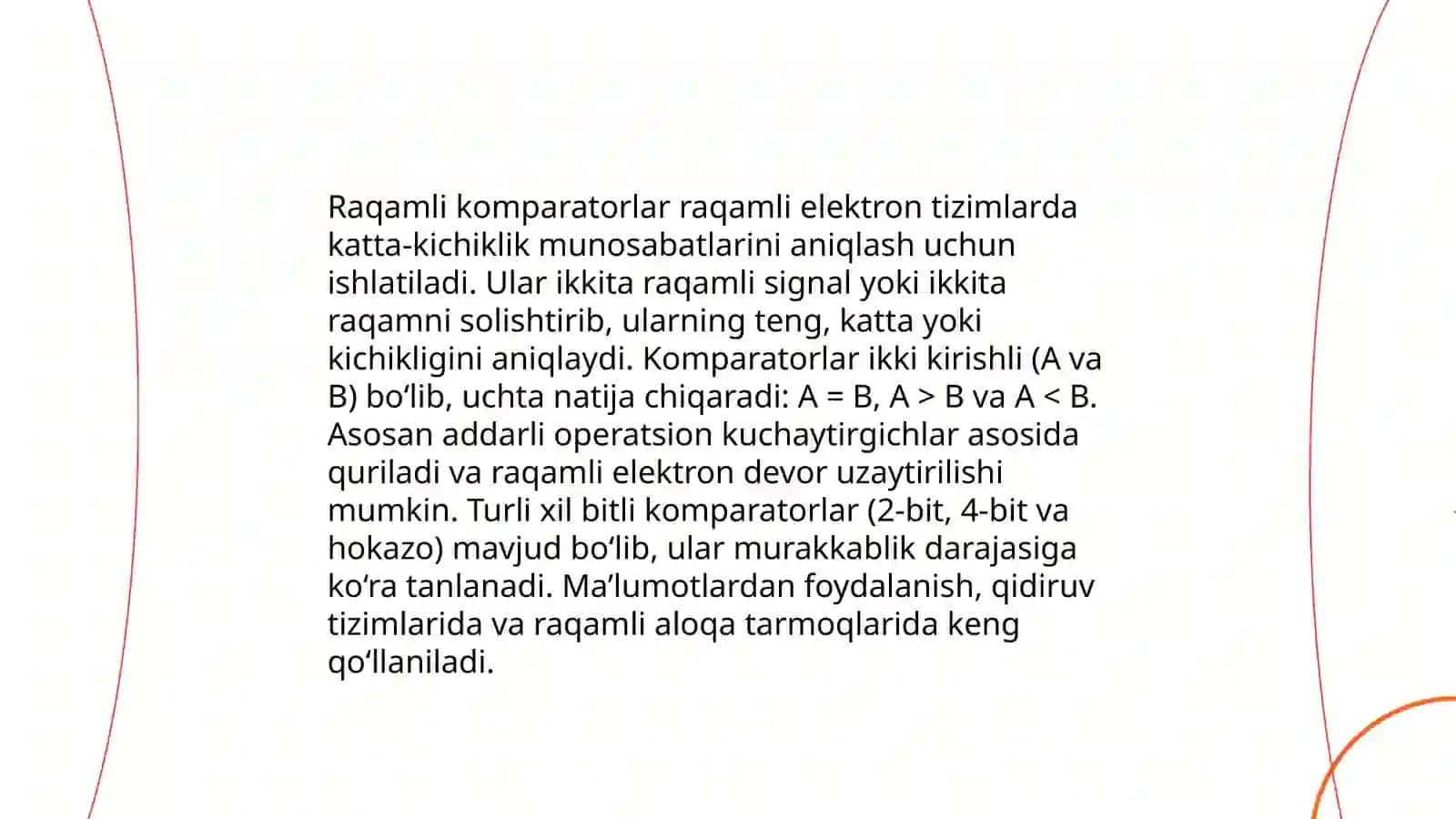Raqamli komporatorlar 3