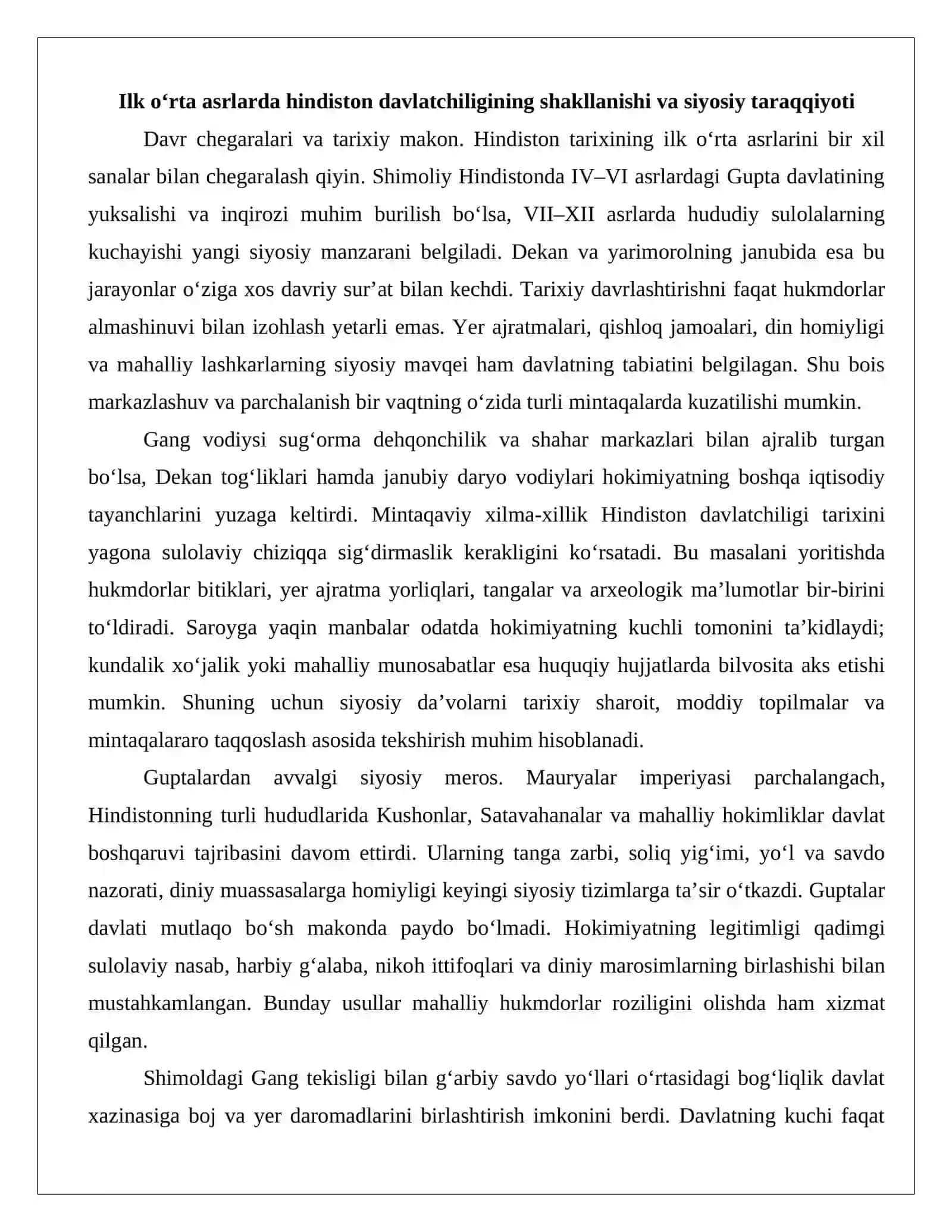 Hindistonda ilk o‘rta asrlarda davlatchilik 3