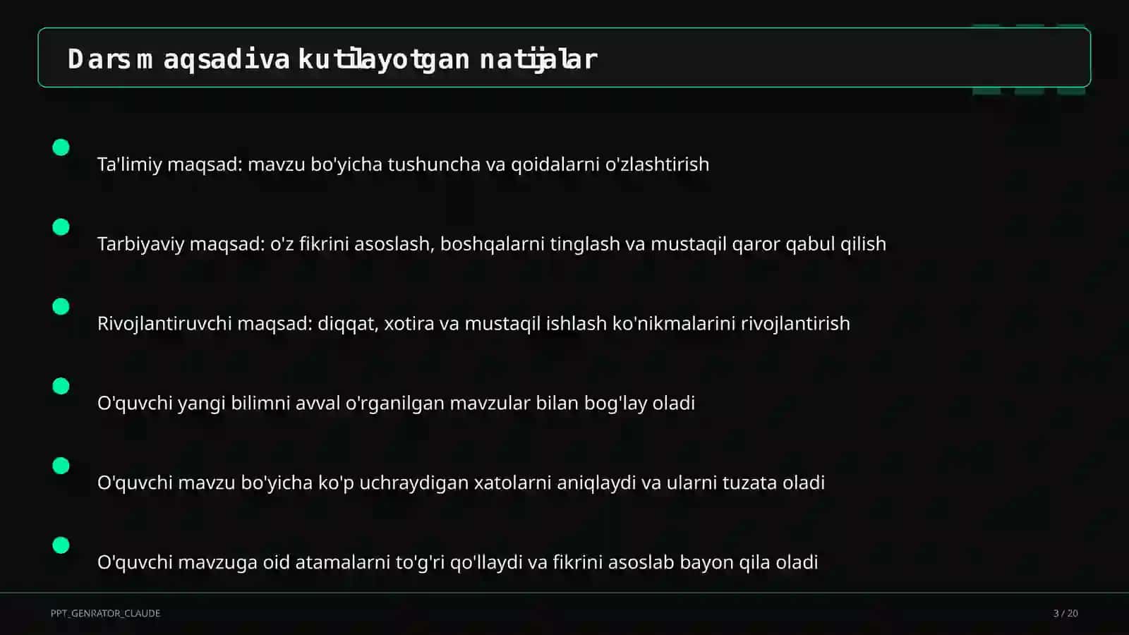 Sinf soati va tarbiyaviy tadbirlar 3