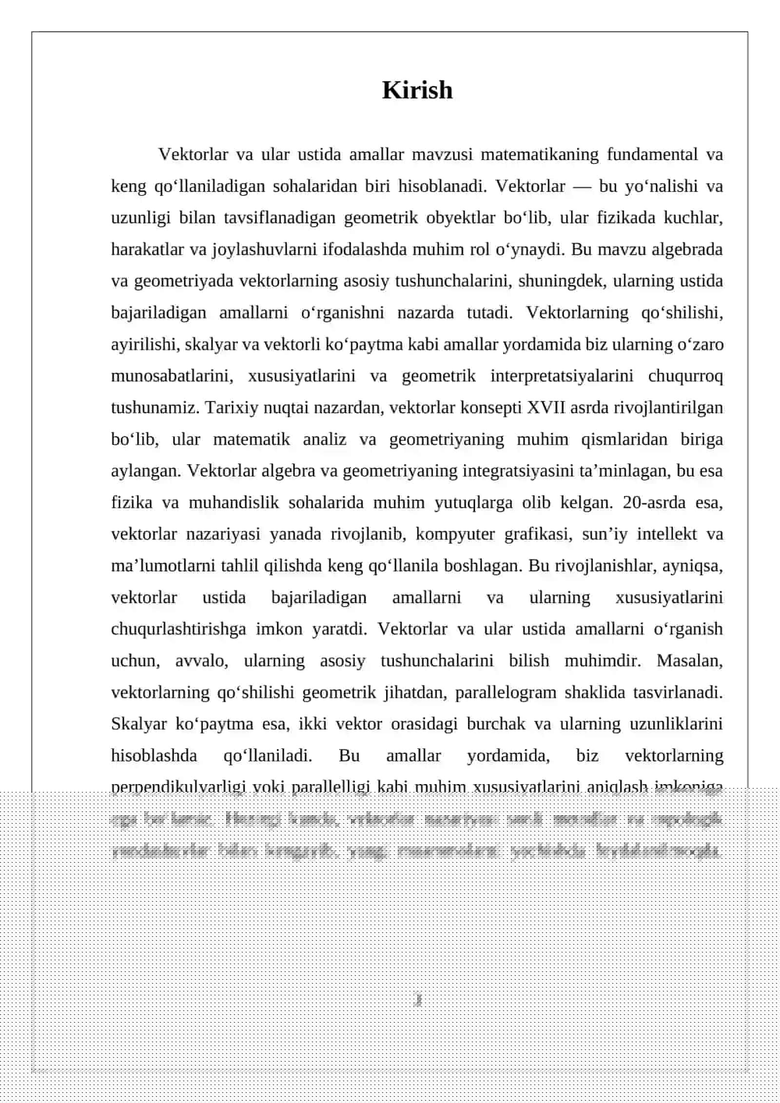 Vektorlar va ular ustida amallar 3