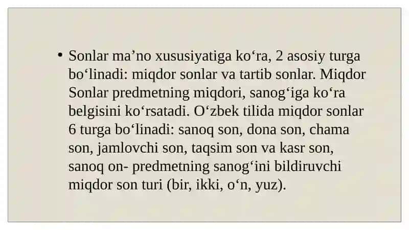 Son so‘z turkumi 3