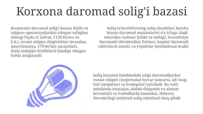 Soliq to'lovchilarning soliq obyektlari 3