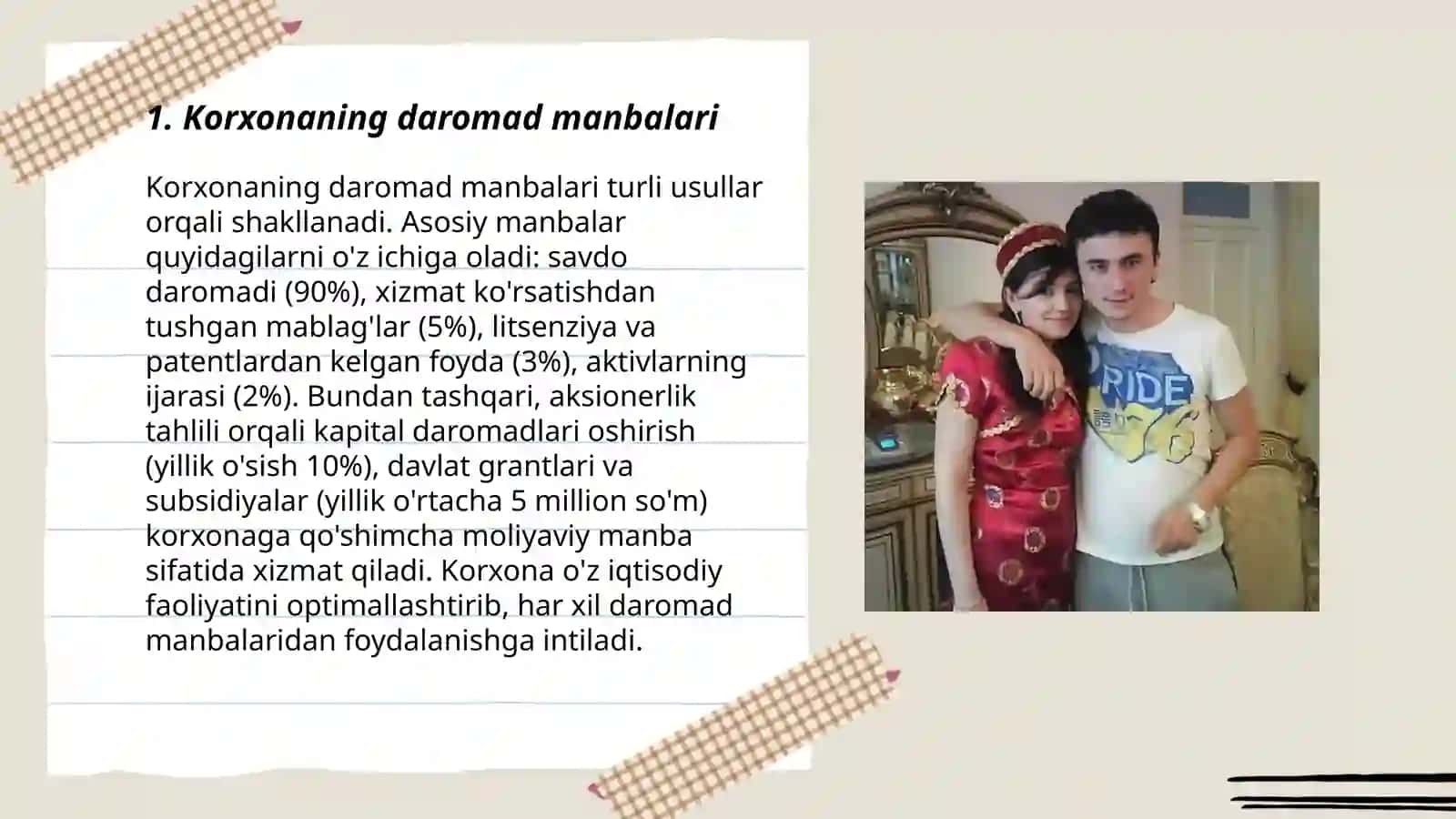 Korxonaning daromadi va foydasi. Foydani maksimallashtirish 3