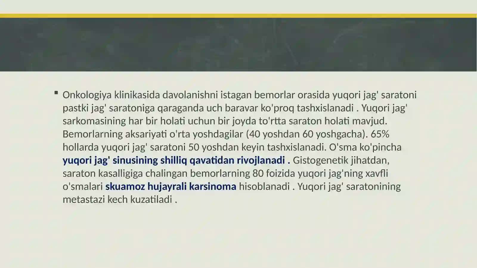 Yuqori jag' saratoni 3
